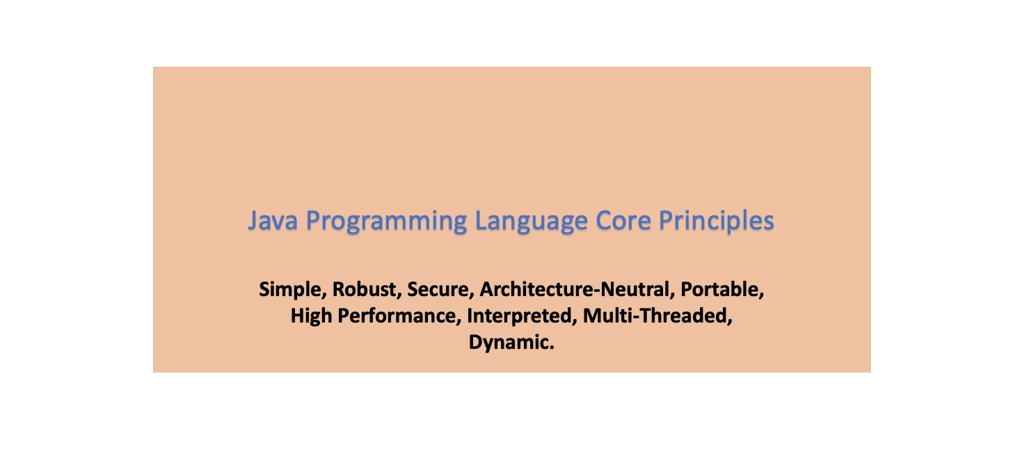 Java Programming Language Core Principles